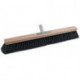 Balai pour grandes surfaces mélange de qualité longueur 500 mm avec sup. de manche métallique bois plat SOREX