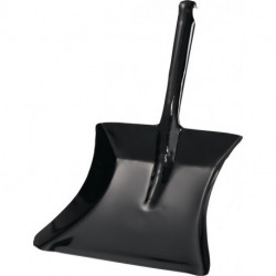 Pelle à poussière avec poignée en douille métal laqué noir Lame L230xl.260 mm