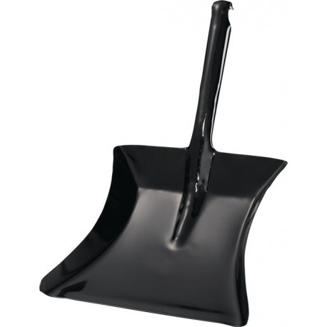 Pelle à poussière avec poignée en douille métal laqué noir Lame L230xl.260 mm
