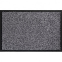 Paillasson lavable gris polyamide L400xl600xS8 mm