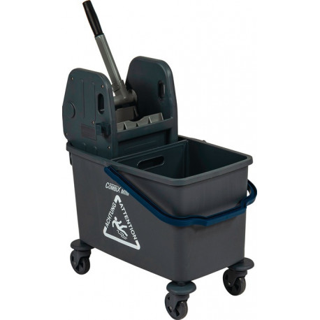 Chariot de nettoyage seau 1 x 35 l avec séparation, presse plastique SPRINTUS