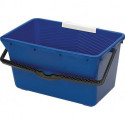 Seau 18 l plastique bleu pour nettoyages de fenêtre NÖLLE