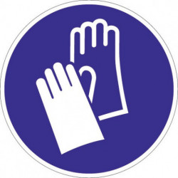 Pictogramme d'obligation ASR A1.3/DIN EN ISO 7010 Gants de protection obligatoir