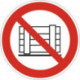 Symbole d’interdiction ASR A1.3/DIN EN ISO 7010 dépôt et entreposage interdits film