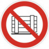 Symbole d’interdiction ASR A1.3/DIN EN ISO 7010 dépôt et entreposage interdits film