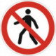 Symbole d’interdiction ASR A1.3/DIN EN ISO 7010 interdit aux piétons film