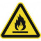Panneau d’avertissement ASR A1.3/DIN EN ISO 7010 200 mm danger, substances inflammables plastique
