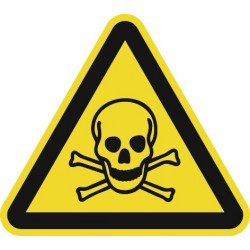 Panneau d’avertissement ASR A1.3/DIN EN ISO 7010 200 mm danger, substances toxiques film