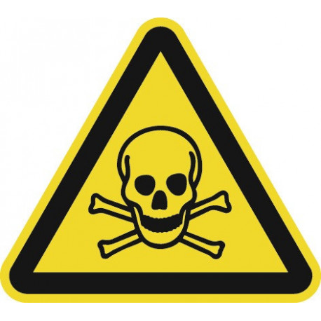Panneau d’avertissement ASR A1.3/DIN EN ISO 7010 200 mm danger, substances toxiques film