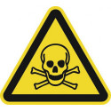 Panneau d’avertissement ASR A1.3/DIN EN ISO 7010 200 mm danger, substances toxiques film