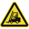 Panneau d’avertissement ASR A1.3/DIN EN ISO 7010 200 mm danger, passage d’engins de manutention plastique