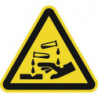 Panneau d’avertissement ASR A1.3/DIN EN ISO 7010 200 mm substances corrosives film