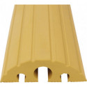 Protège câbles et tuyaux L1200xl210xH65 mm caoutchouc plein jaune