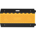 Protège câbles et tuyaux L900xl500xH70 mm caoutchouc noir/jaune 3 canaux