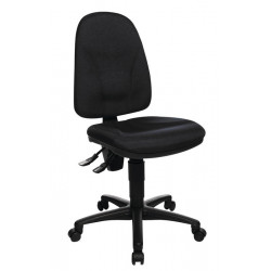 Chaise de bureau pivotante avec appui-lombaires noir 420-550 mm sans accoudoirs