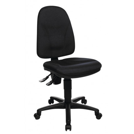 Chaise de bureau pivotante avec appui-lombaires noir 420-550 mm sans accoudoirs