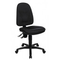 Chaise de bureau pivotante avec appui-lombaires noir 420-550 mm sans accoudoirs