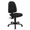 Chaise de bureau pivotante avec appui-lombaires noir 420-550 mm sans accoudoirs