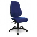 Chaise de bureau pivotante avec contact permanent bleu royal 420-550 mm sans accoudoirs capacité charge 110 kg TOPSTAR