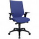 Chaise de bureau pivotante avec technique auto-synchrone bleu 420-550 mm avec ac