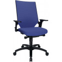 Chaise de bureau pivotante avec technique auto-synchrone bleu 420-550 mm avec ac