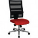 Chaise de bureau pivotante avec mécanisme synchrone ponctuel noir/rouge 450-550