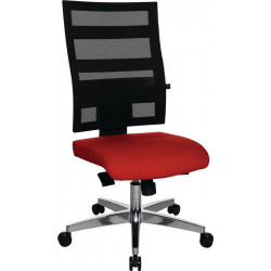 Chaise de bureau pivotante avec mécanisme synchrone ponctuel noir/rouge 450-550