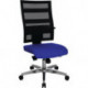 Chaise de bureau pivotante avec mécanisme synchrone ponctuel noir/bleu 450-550 m