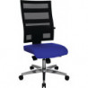 Chaise de bureau pivotante avec mécanisme synchrone ponctuel noir/bleu 450-550 m