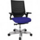 Chaise de bureau pivotante avec mécanisme synchrone ponctuel noir/bleu 420-550 m