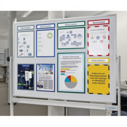 Cadre magnétique DIN A4 rouge magnétique 5 pièces/UE MAGNETOPLAN