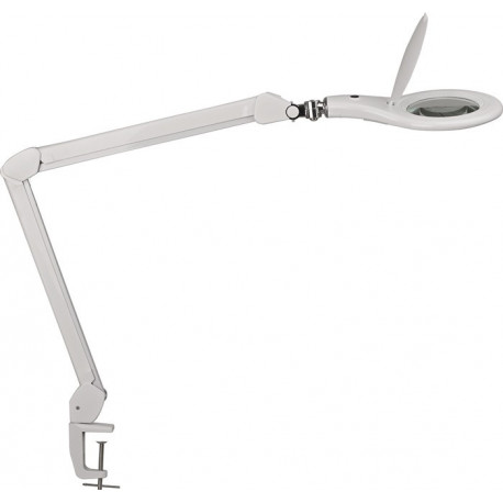 Éclairage à loupe à LED lunette 127 mm (5 po.) Pince de table blanc