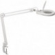Éclairage à loupe à LED lunette 127 mm (5 po.) Pince de table blanc avec cache, tête ronde