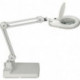 Éclairage à loupe à LED lunette 127 mm (5 po.) pied blanc avec cache tête ronde