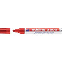 Marqueur permanent 3300 rouge Degrésuation 1-5 mm pointe conique EDDING (Par 10)