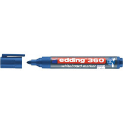 Marqueur pour tableau blanc 360 bleu Degrésuation 15-3 mm pointe ronde EDDING (Par 10)