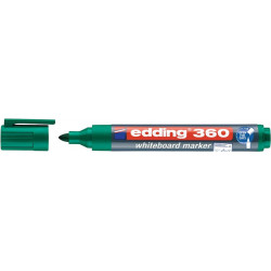 Marqueur pour tableau blanc 360 vert Degrésuation 15-3 mm pointe ronde EDDING (Par 10)