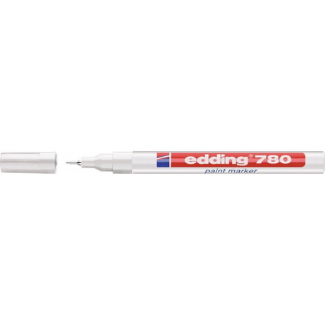 Marqueur à encre 780 blanc Degrésuation 08 mm pointe ronde EDDING (Par 10)