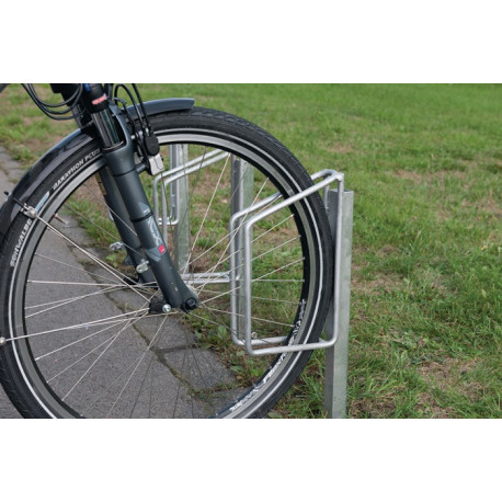 Râtelier à vélos 1 côté galvanisé 90 degr. nombre d’empattements 1 pour encastrer dans le béton WSM