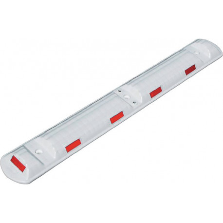 Bordure L1170xl150xH50 mm carbonat de polypropylène blanc avec bandes réfléchiss