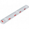 Bordure L1170xl150xH50 mm carbonat de polypropylène blanc avec bandes réfléchiss