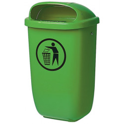 Poubelle H650xl395xP250 mm 50 l vert SULO