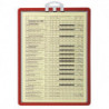 Tableau d’information DIN A4 avec cadre profilé rouge à accrocher 5 pièces/sachet DURABLE