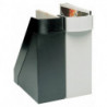 Porte-revues DIN A4 H290xl.100xP270 mm plastique gris clair HELIT (Par 4)