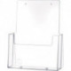 Porte-prospectus de table DIN A5 portrait plastique transparent autonome HELIT