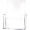 Porte-prospectus de table DIN A5 portrait plastique transparent autonome HELIT