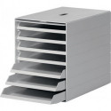 Boîte de tiroir 7 tiroirs avec clapet frontal escamot. gris H. 322 x l. 250 x P. 365 mm DURABLE