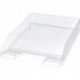 Corbeille à courrier pour DIN A4-C4 plastique transp. H67xl254xP345 mm av poignées concaves et champ d’étiquet. HELIT (Par 5)