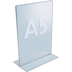 Présentoir de comptoir DIN A5 acrylique transparent autonome
