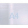 Porte-prospectus mural DIN A4 transversal acrylique transparent